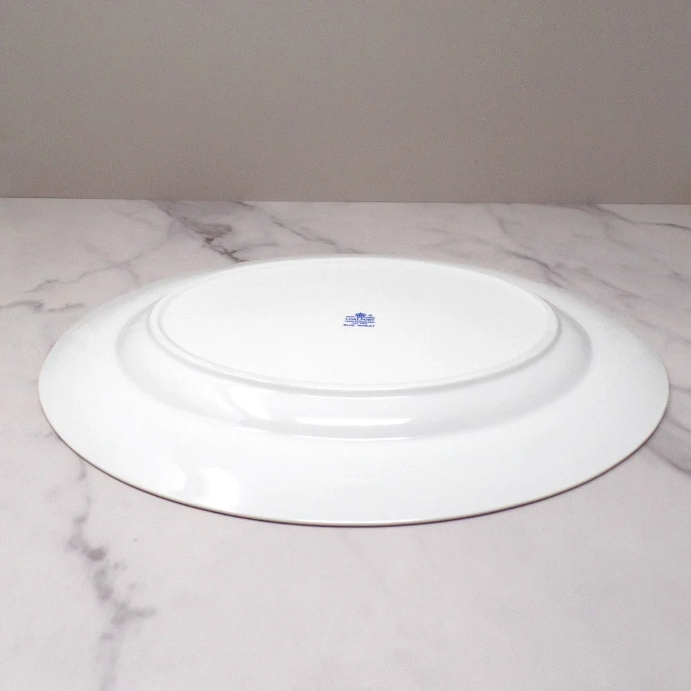 Vintage Coalport Bone China Blue Wheat Large 14